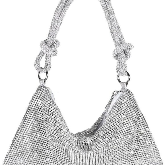 Rhinestone Clutch Purse Womens Evening Bag Sparkly Glam Party Prom Jewelry